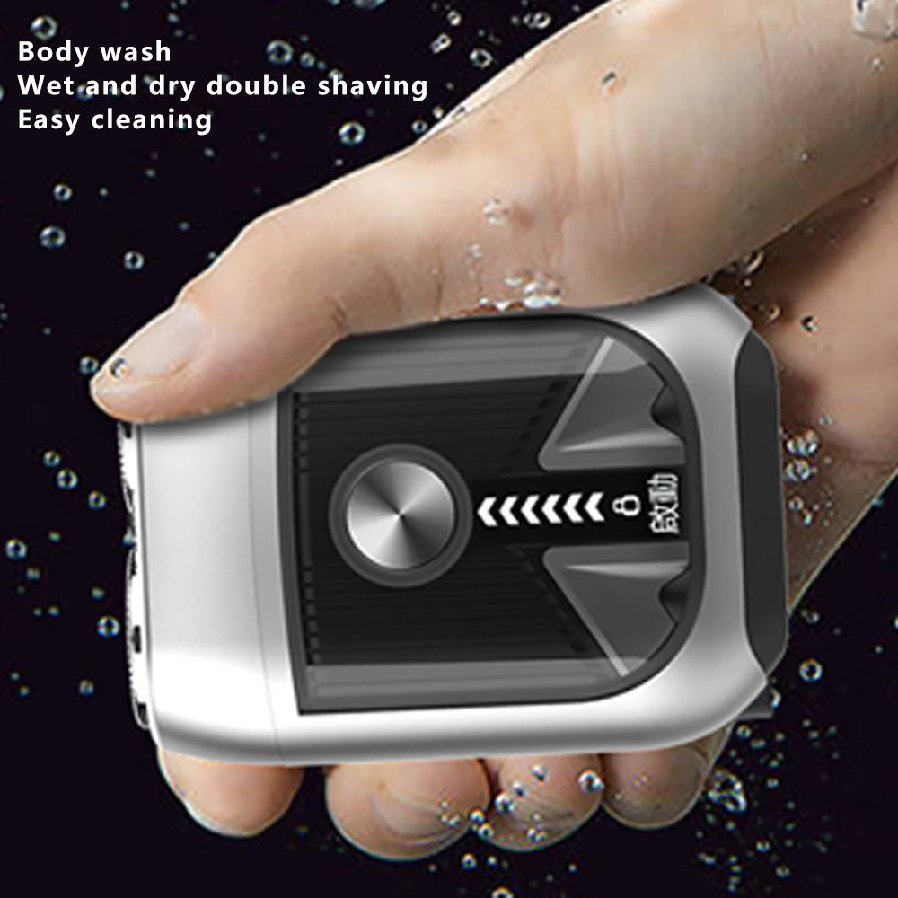 T3 Portable Electric Razor Zinc Alloy Waterproof Rechargeable Cordless Beard Shaver - Titanium T3 Portable Electric Razor Zinc Alloy Waterproof Rechargeable Cordless Beard Shaver - Titanium
